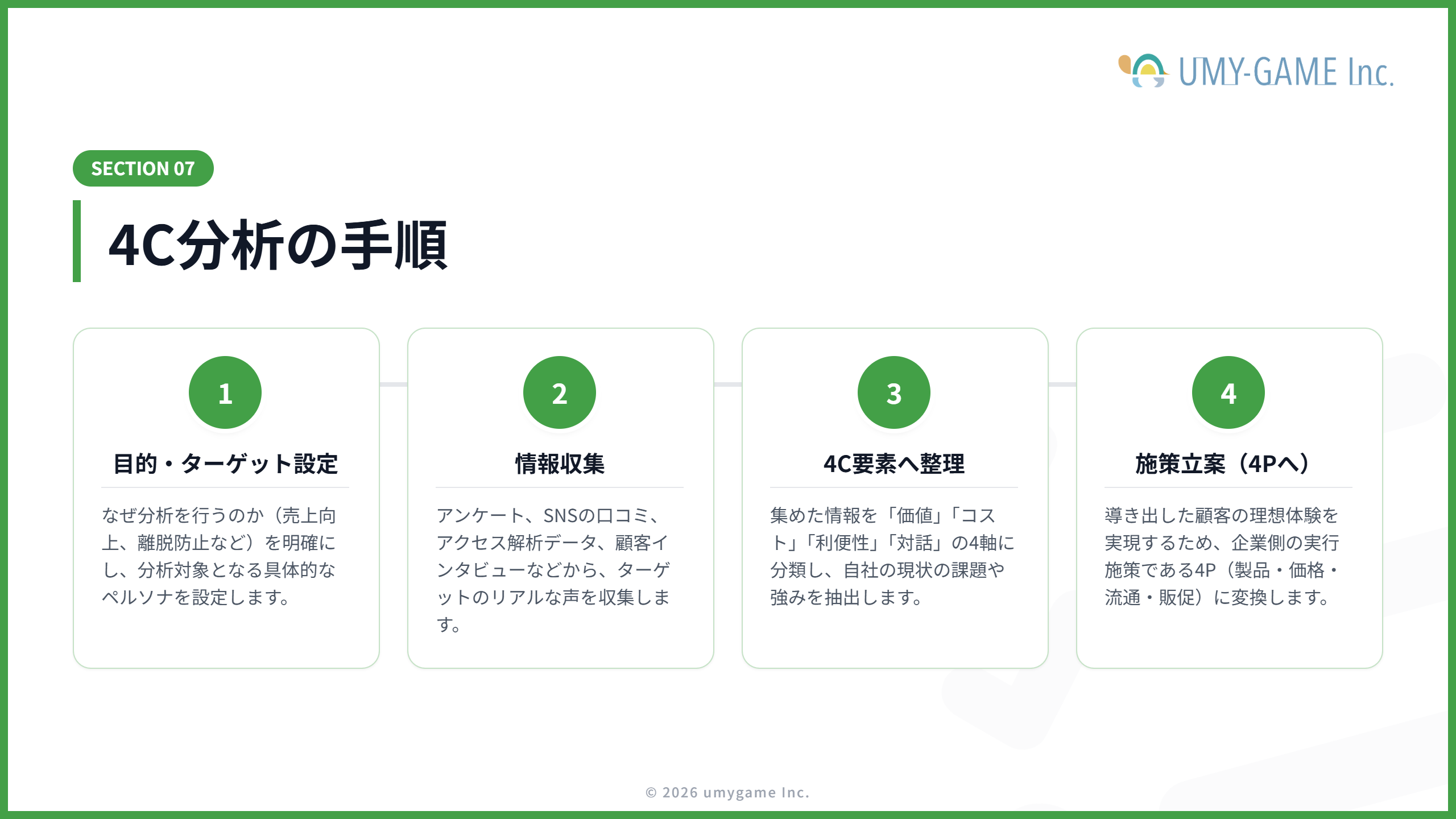 4C分析の手順と方法