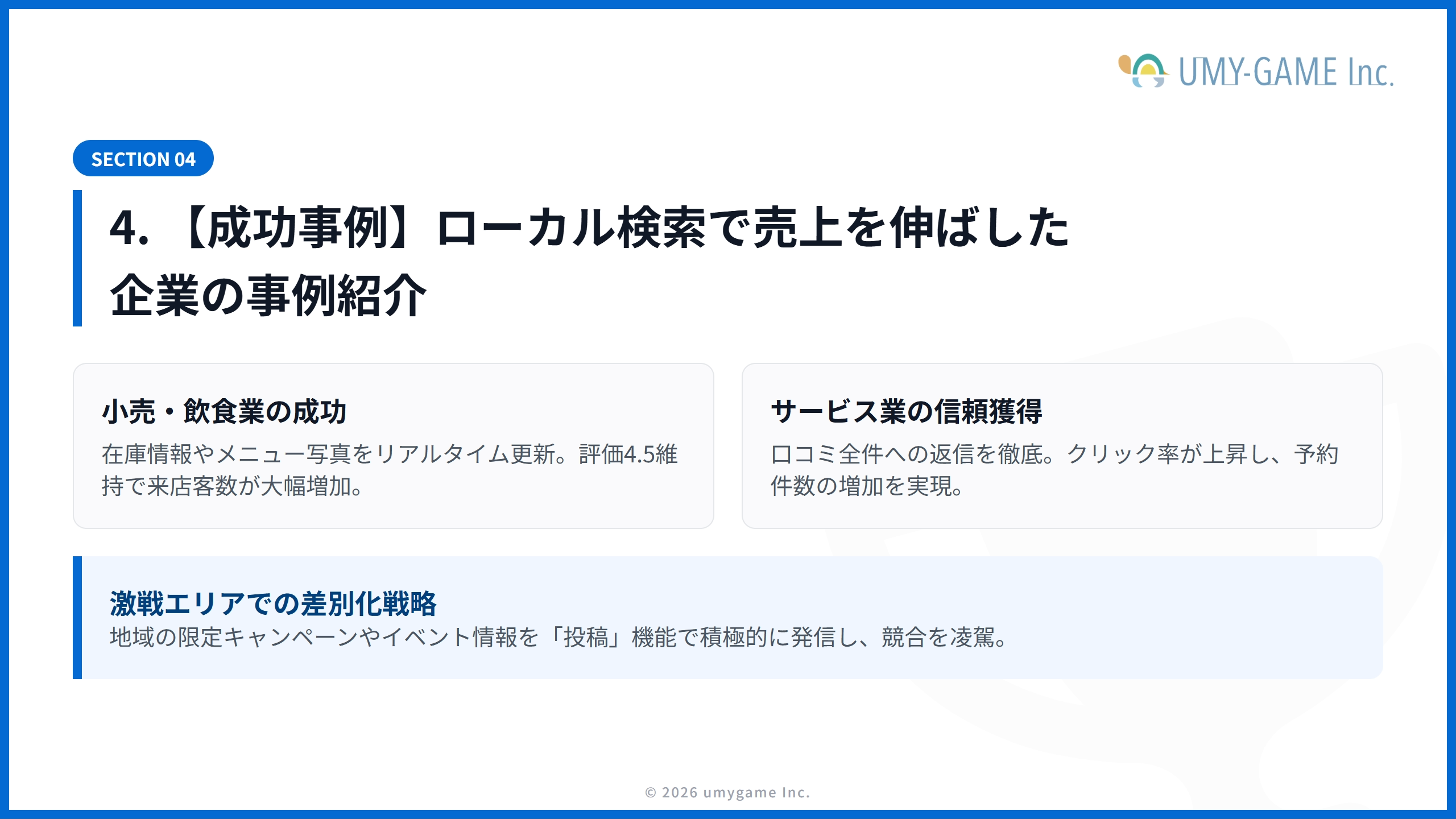 4. 【成功事例】ローカル検索で売上を伸ばした企業の事例紹介