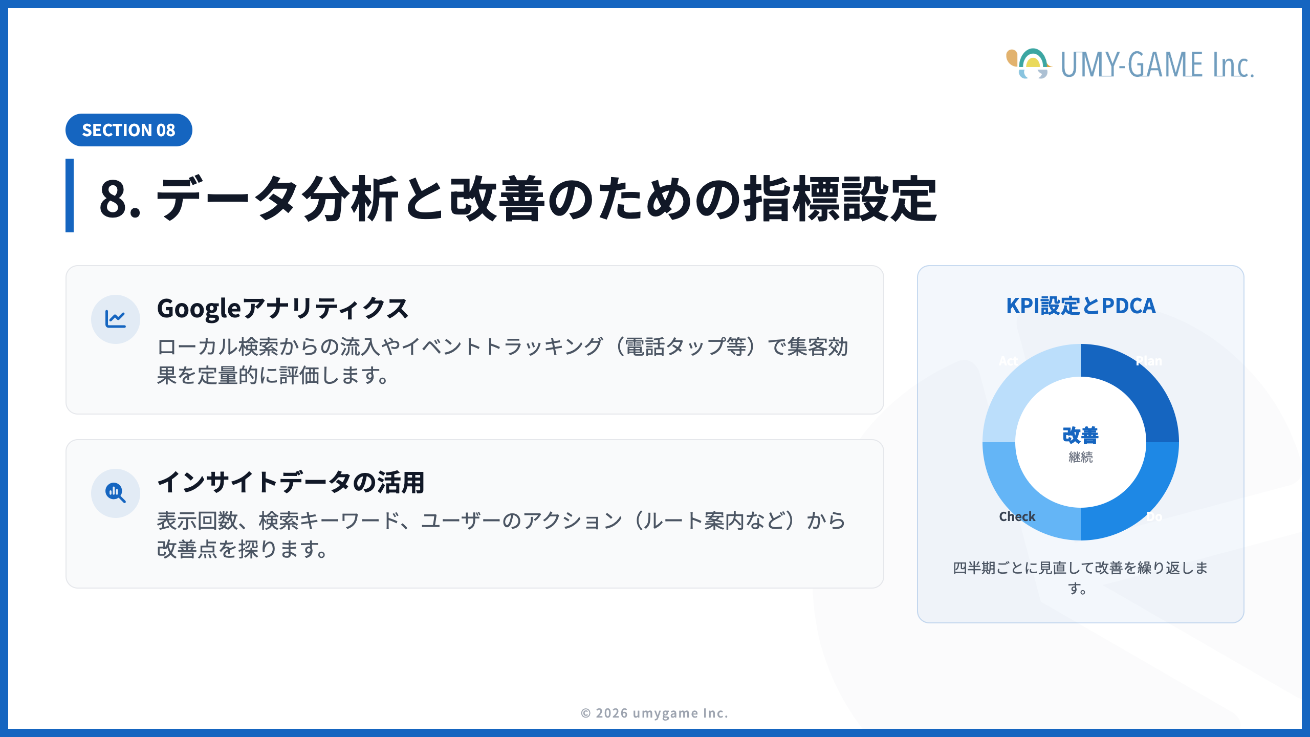 8. データ分析と改善のための指標設定