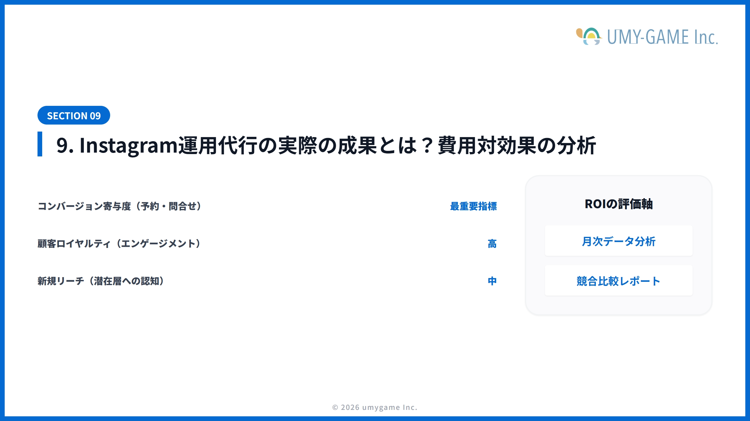 9. Instagram運用代行の実際の成果とは？費用対効果の分析と運用改善ポイント