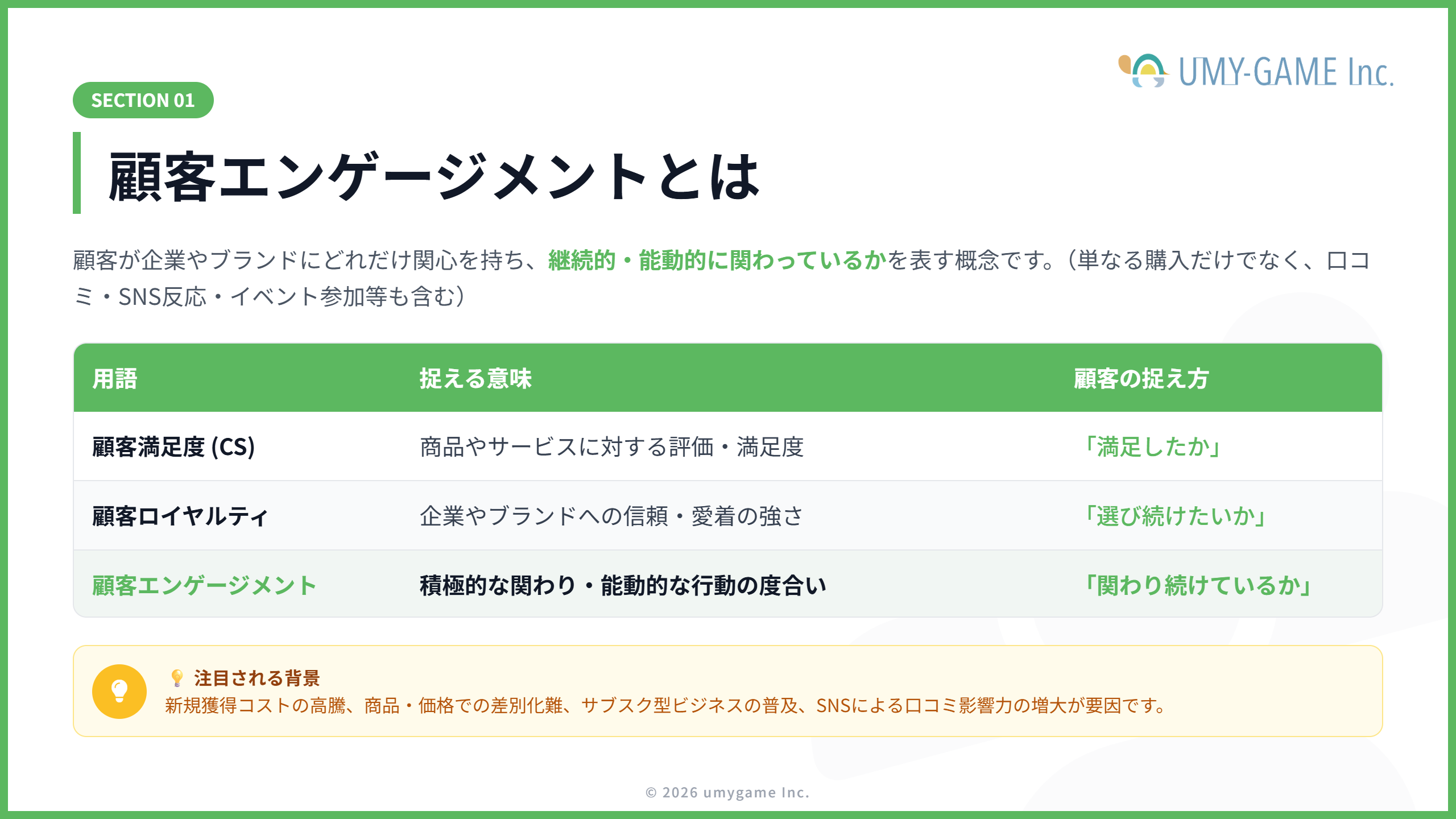 顧客エンゲージメントとは