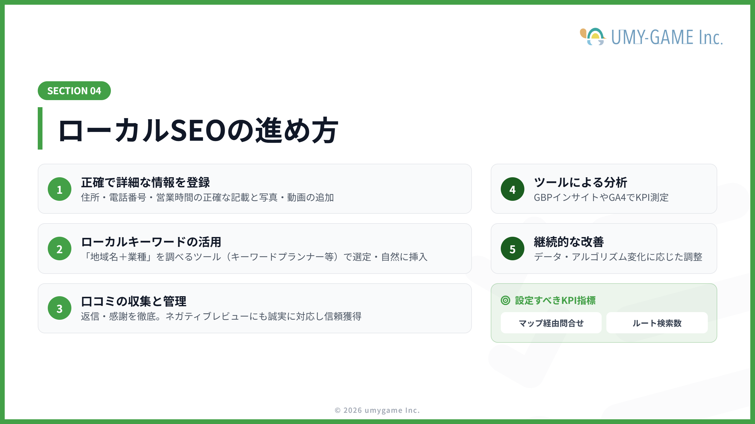 ローカルSEOの進め方