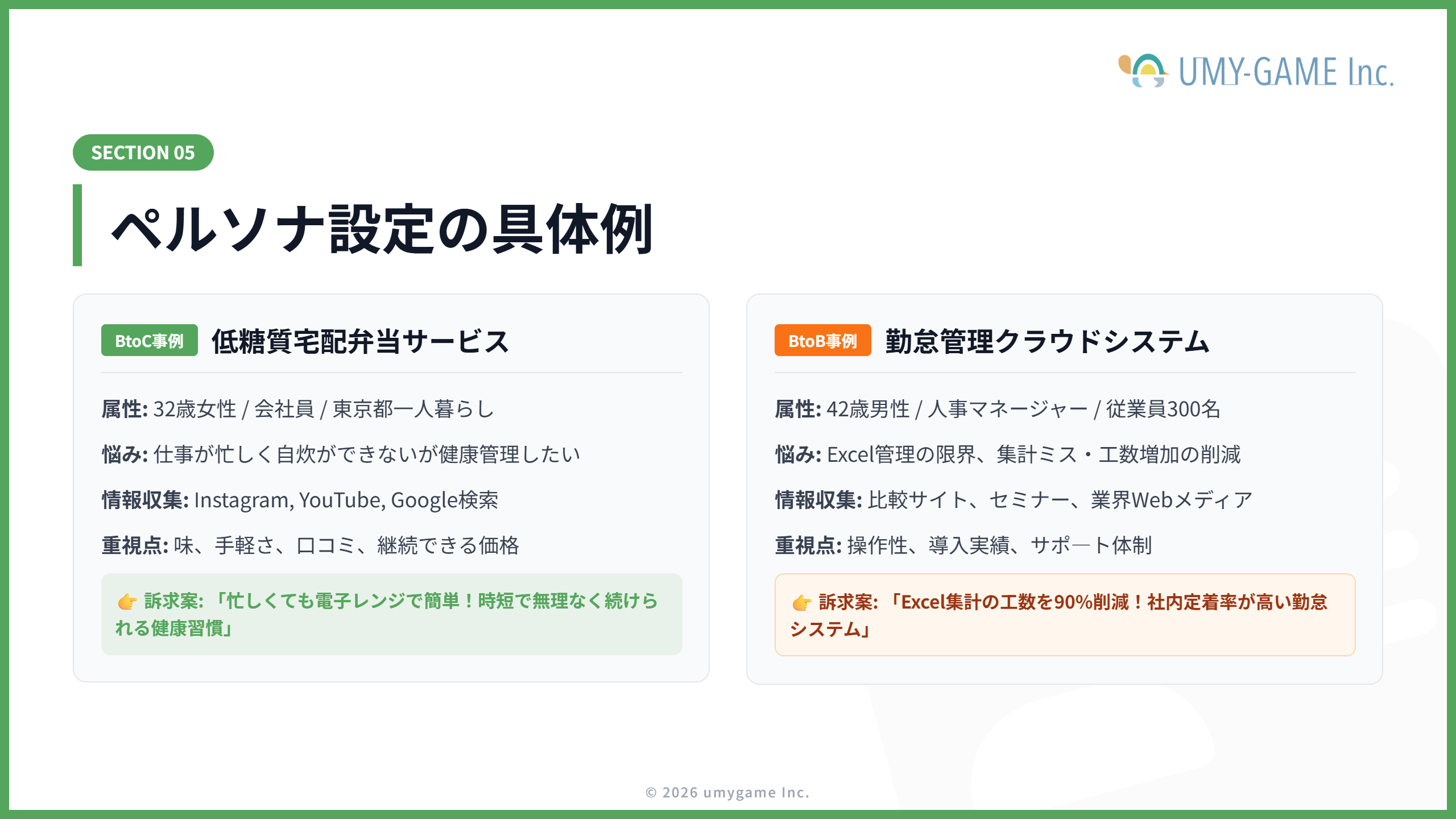 ペルソナマーケティングの具体例