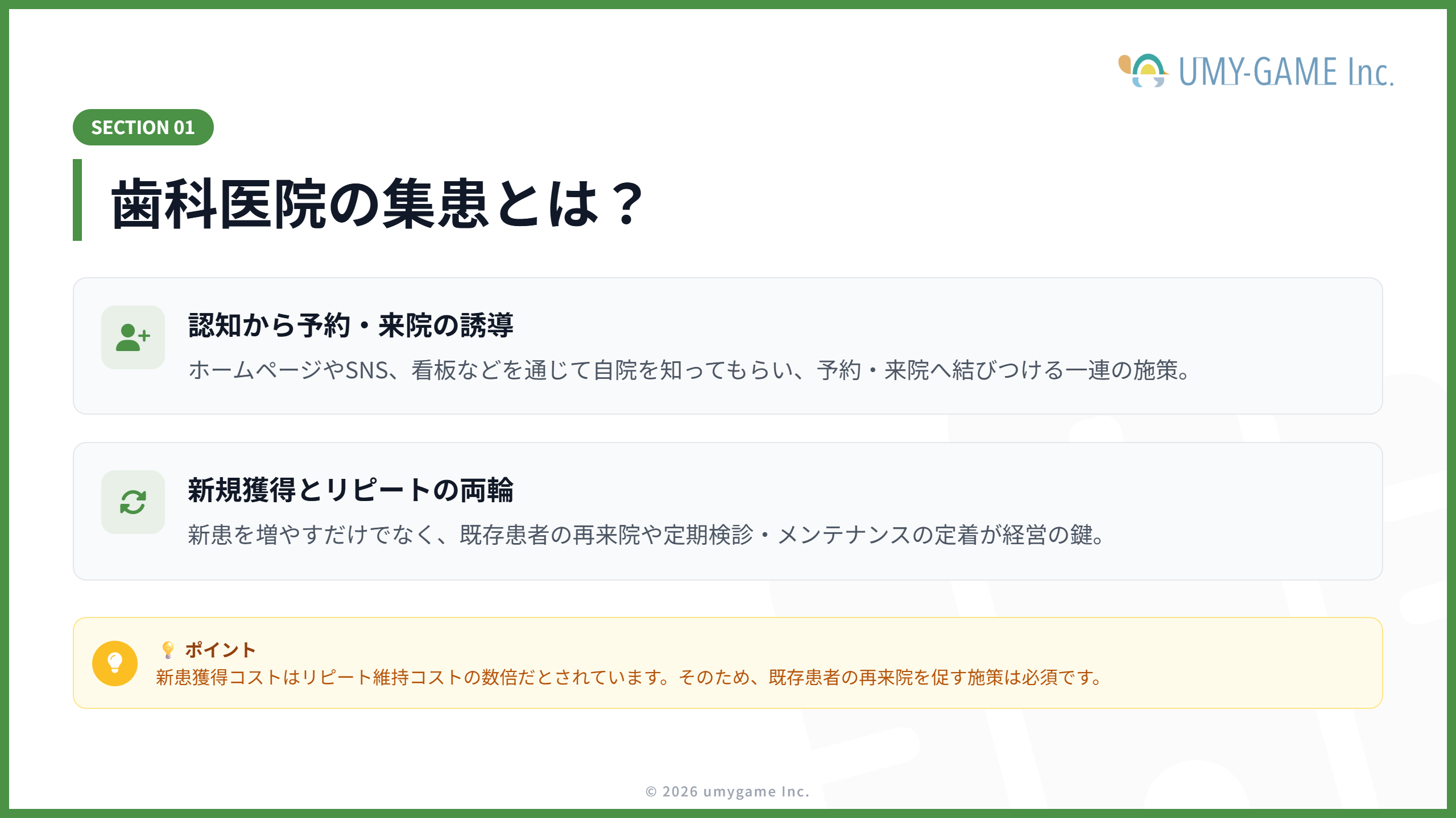歯科医院の集患とは?