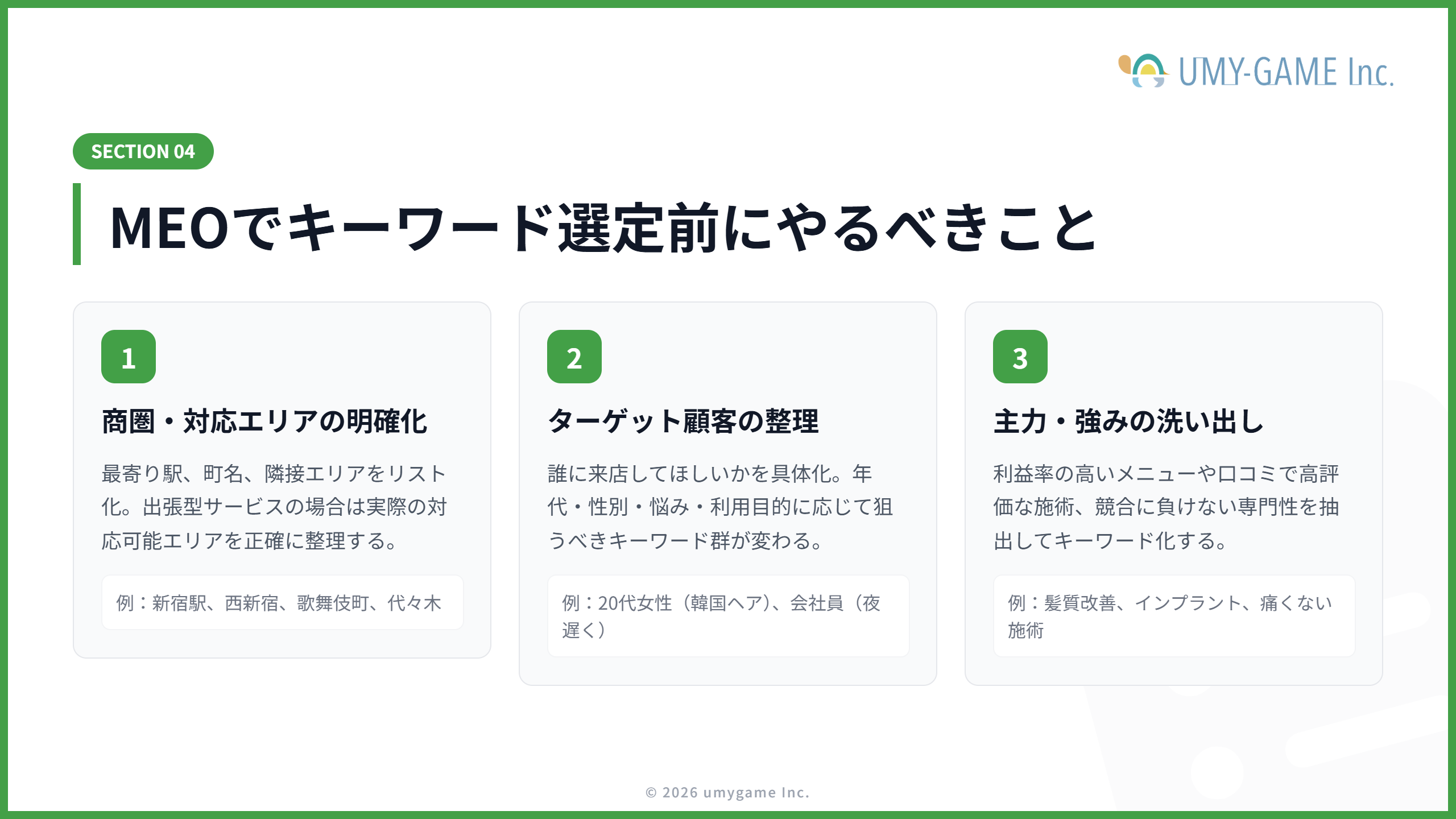 MEOでキーワード選定前にやるべきこと