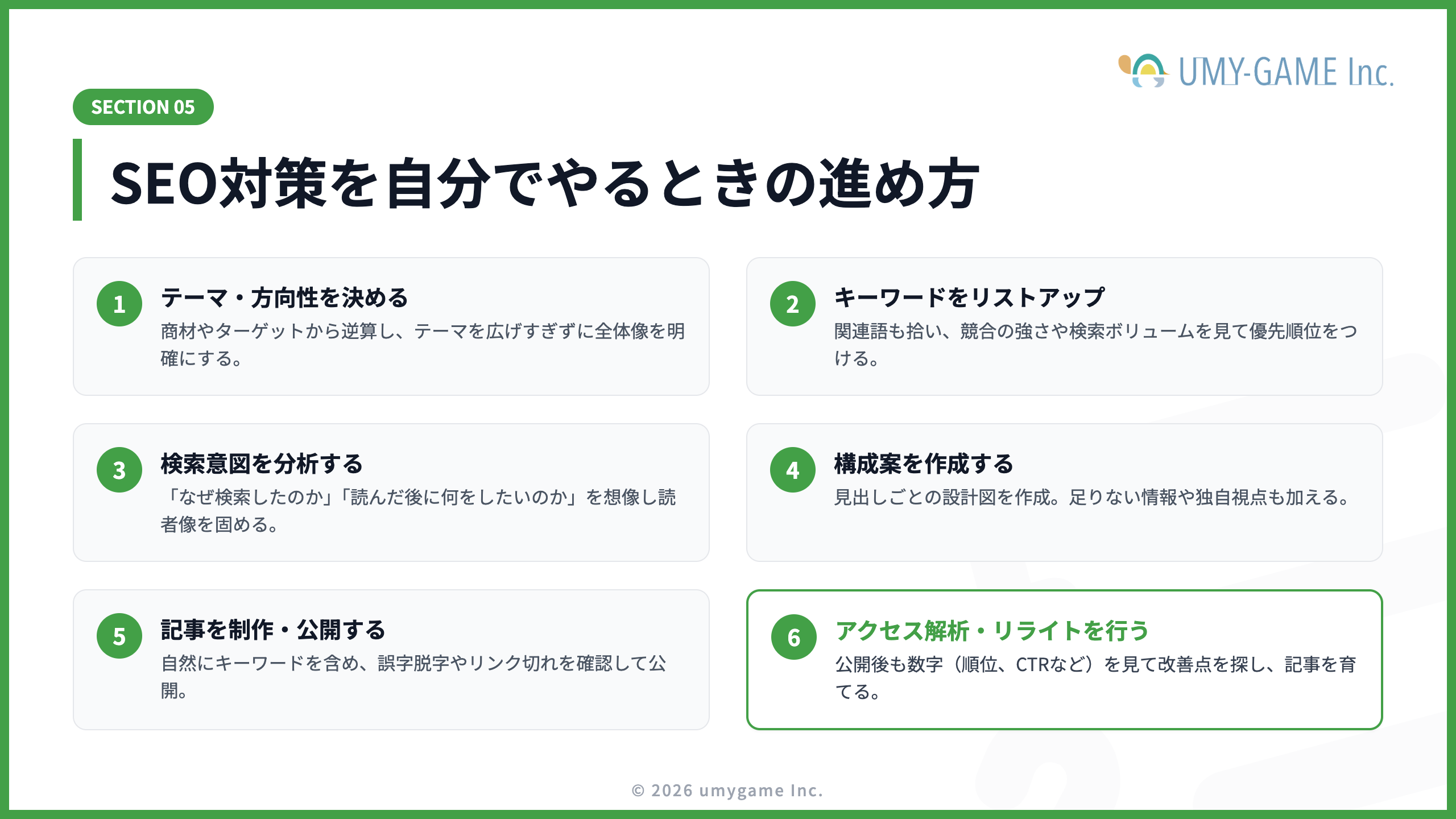 SEO対策を自分でやるときの進め方