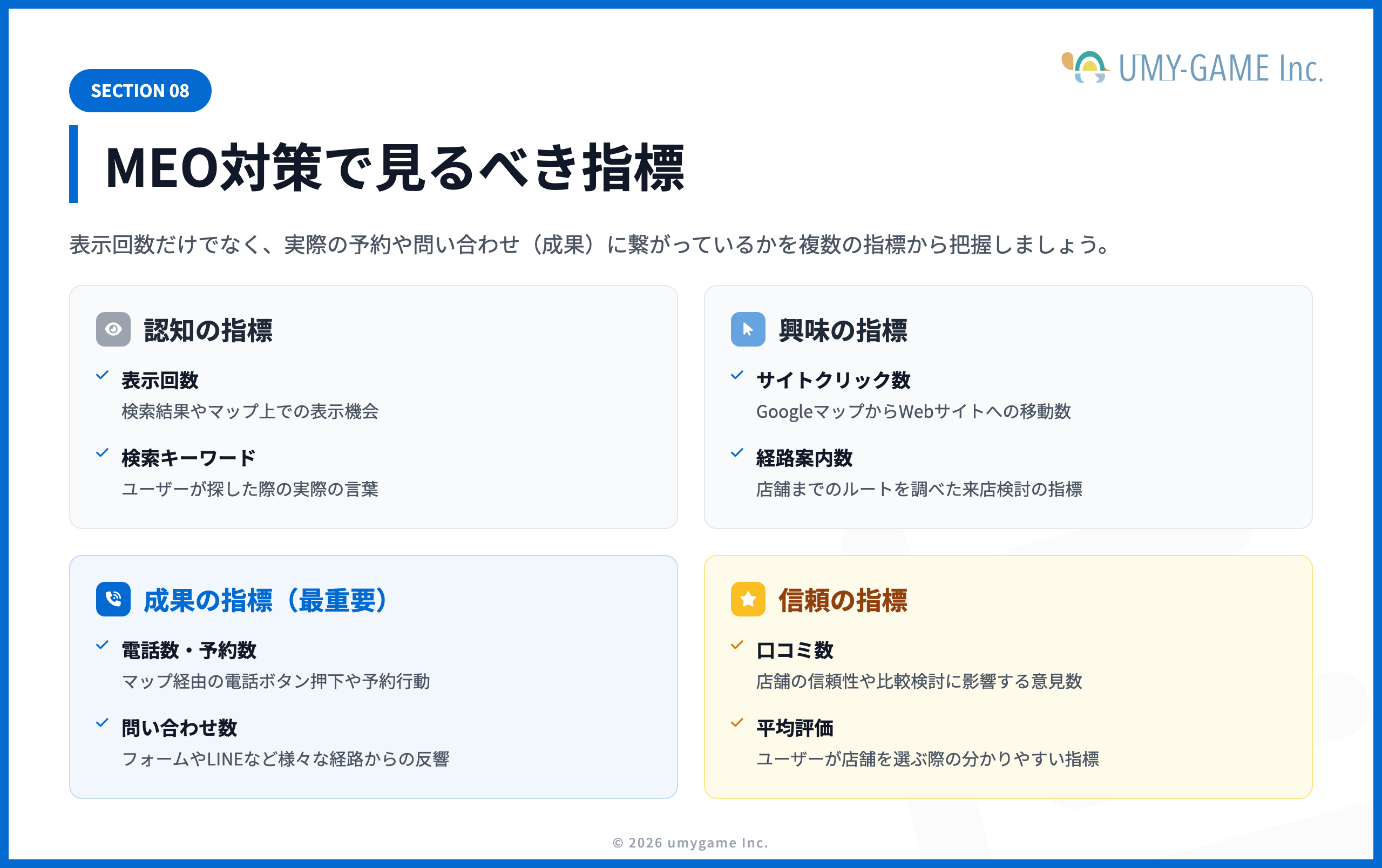 MEO対策で見るべき指標