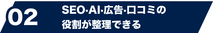 02 SEO・AI・広告・口コミの役割が整理できる