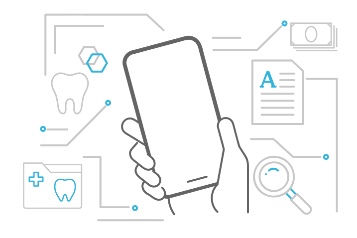 スマートフォンを持つ手のイラスト