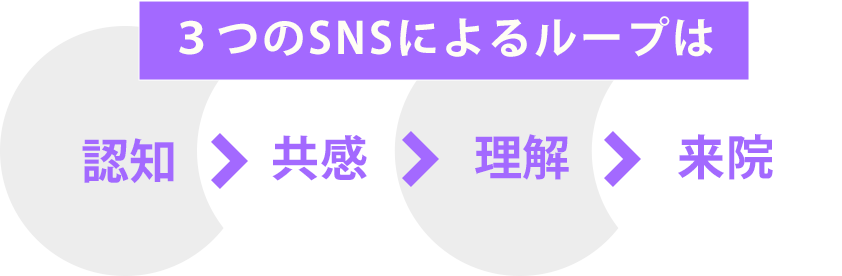 ３つのSNSによるループは