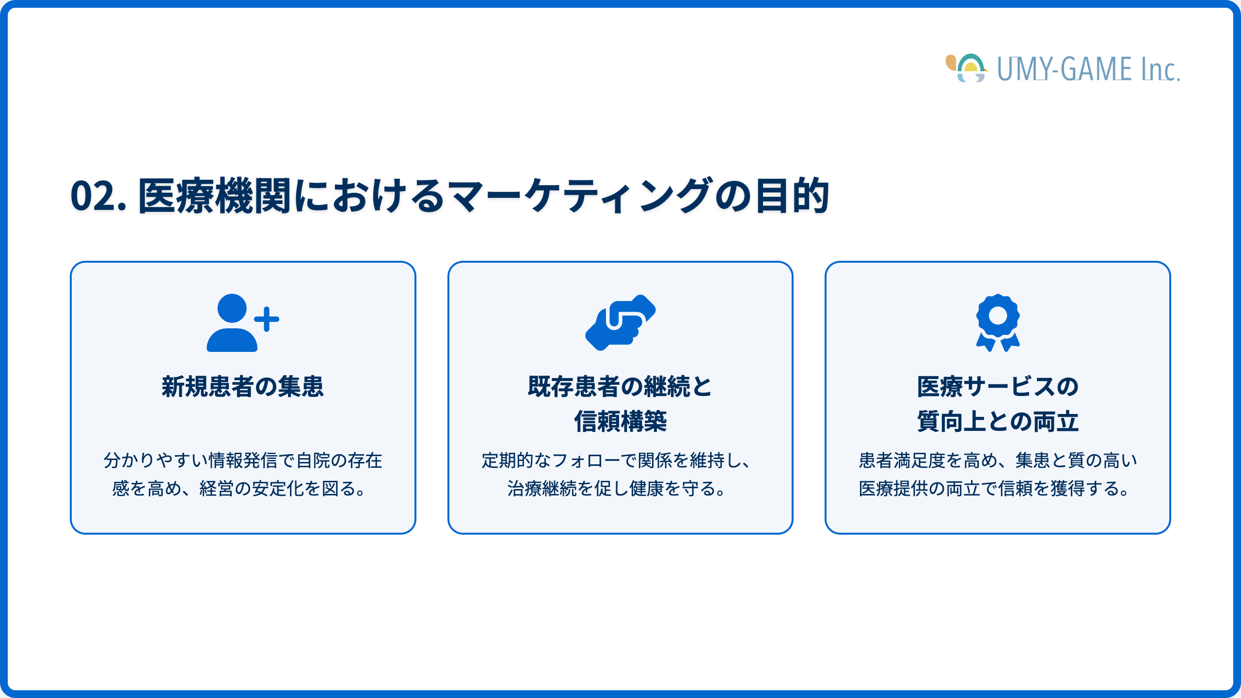 医療機関におけるマーケティングの目的