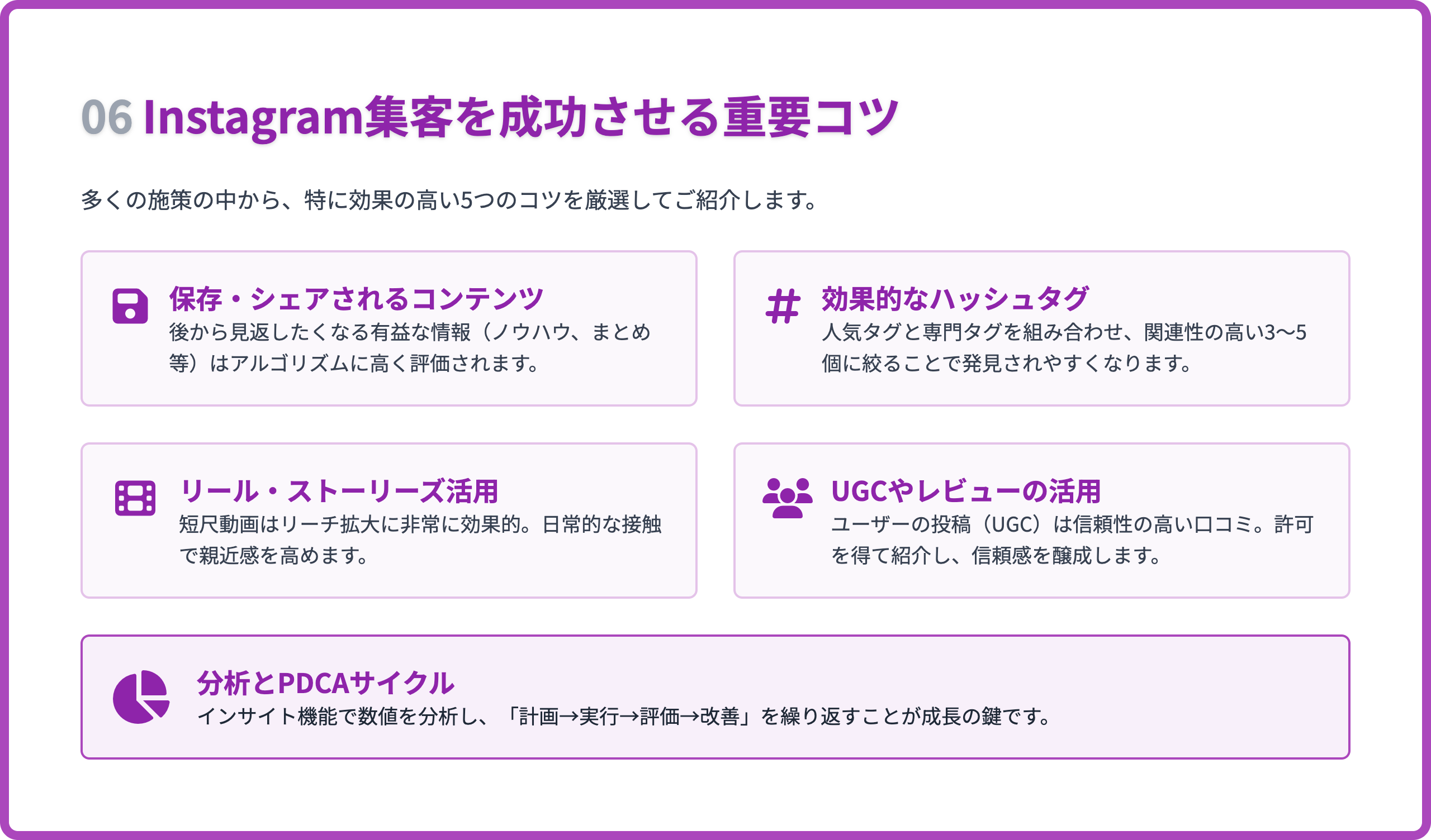 Instagram集客を成功させる15のコツ
